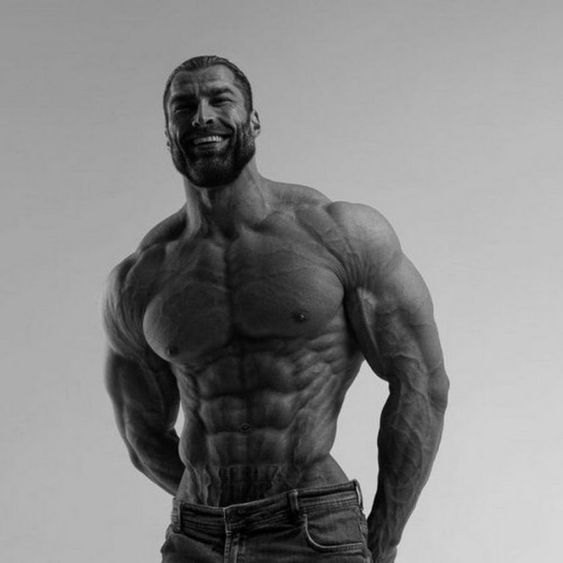 Создать мем: эрнест халимов muscles, эрнест халимов gigachad, gigachad