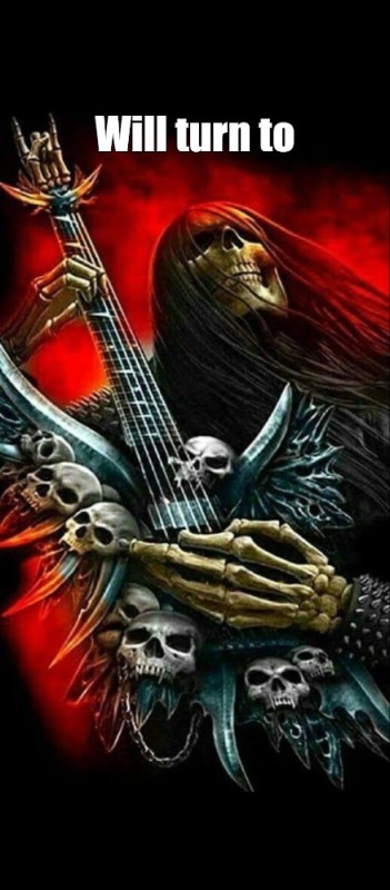 Create meme: rock metal, Chronos heavy metal, a skeleton with a guitar