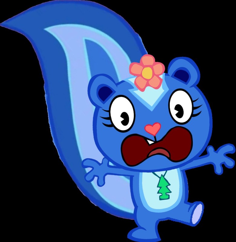 Create meme: happy tree friends petunia, happy tree friends petunia, happy three friends gesture