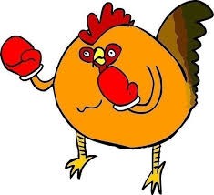 Создать мем: курица, петух боксер рисунок, петухи