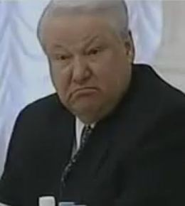 Create meme: Yeltsin, Boris Nikolayevich, Yeltsin drunk, shta Yeltsin