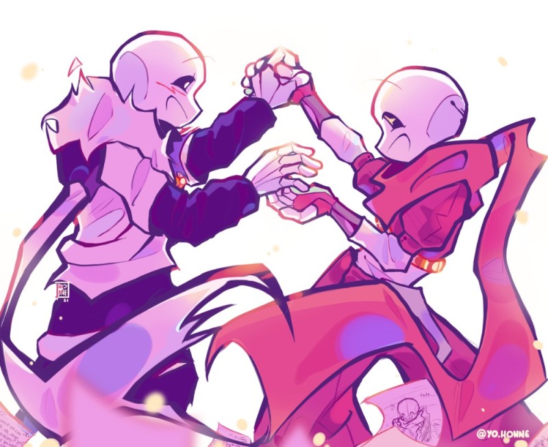 Create meme: undertale , papyrus and sans, sans and papyrus love