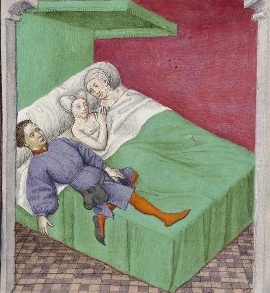 Create meme: suffering middle ages , decameron manuscript of the xv century, the middle ages 