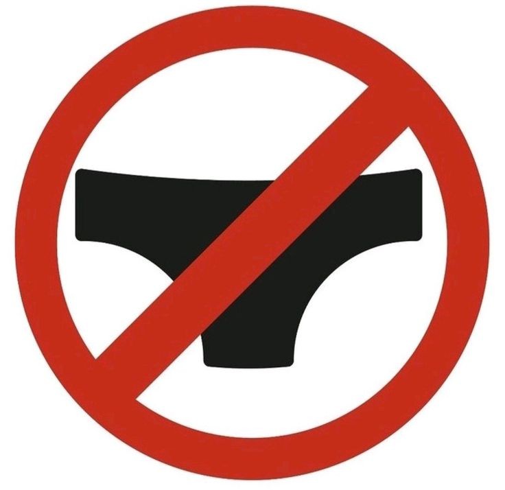 Create meme: Underpants are prohibited, a sign with underpants, A sign in underwear is prohibited