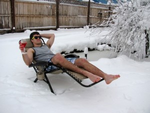 Create meme: russian sunbathing over snow, winter vacation, tans in the winter