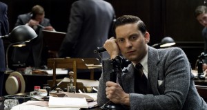 Create meme: nick Carraway, Tobey Maguire is driving, mens hairstyle in great Gatsby style