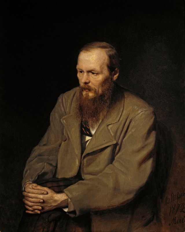 Create meme: dostoevsky painting by perov, portrait of dostoevsky, dostoevsky perov
