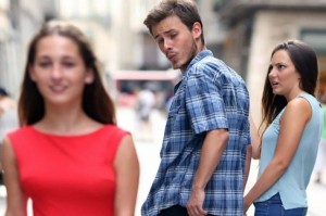 Create meme: wrong guy, meme the wrong guy, the guy looks at the girl