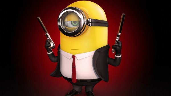 Create meme: minion Hitman, despicable me , despicable me minions