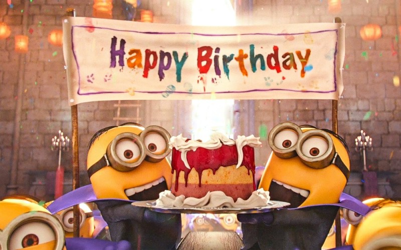 Create meme: birthday minions, Birthday, happy birthday minions
