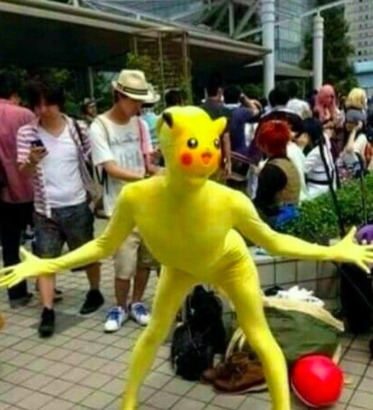 Create meme: pikachu, the man in the pikachu suit, funny Pikachu