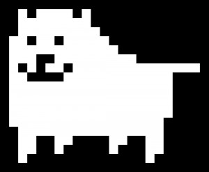 Создать мем: фото annoying dog, надоедливая собака undertale пиксели, annoying dog 8 bit