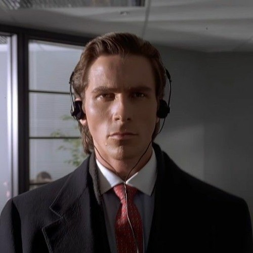 Create meme: Christian bale , Patrick Bateman, patrick bateman meme