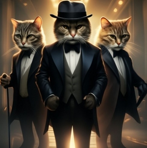 Create meme: the cat is gangster, cat mafia, cat mafia