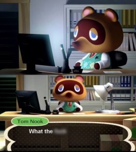 Create meme: tom nook x tommy, nook, animal crossing