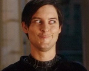 Create meme: tricky Toby Maguire, Peter Parker Tobey Maguire, Tobey Maguire