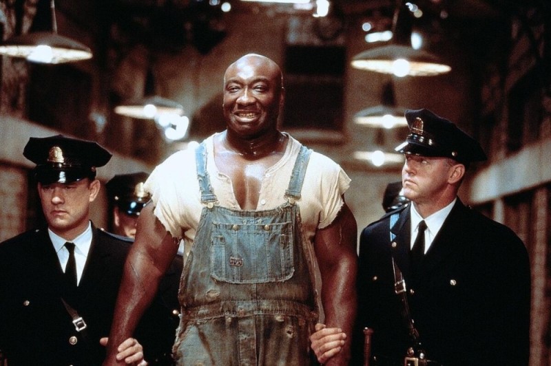 Create meme: John Coffey, uzbek tilida, John Coffey the green mile