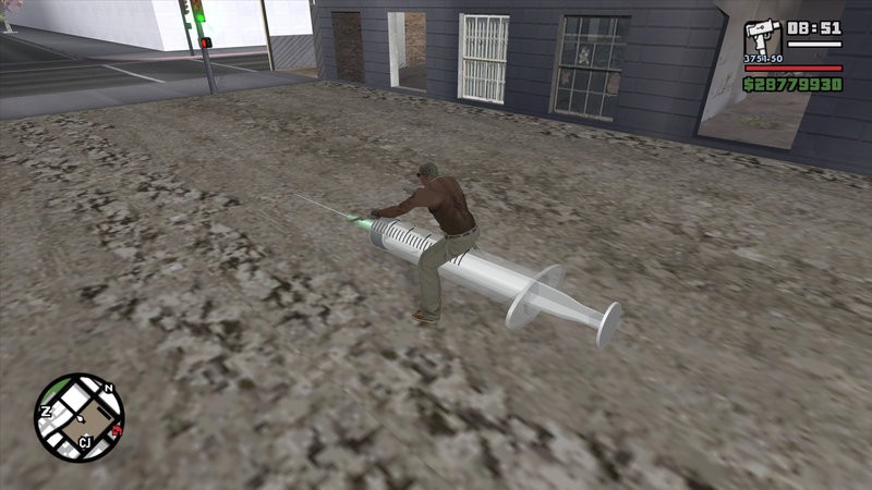 Create meme: grand theft auto: san andreas, GTA San andreas andre, GTA San andreas minigun