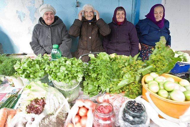 Create meme: grandmother , to the market, vegetables market