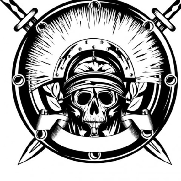 Создать мем: пиратский знак тату, вектор череп, череп в шлеме