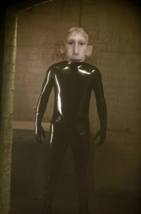 Create meme: latex suit