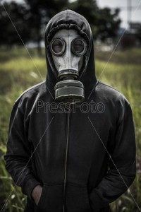 Создать мем: маска противоаз в каюшоне, gas mask, маска противогаз