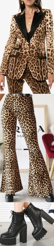 Create meme: leopard flared trousers, leopard flared trousers, leopard trousers for women