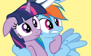 Create meme: Rainbow and Twilight