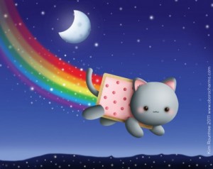 Create meme: rainbow cat, nyan cat, Nyan cat
