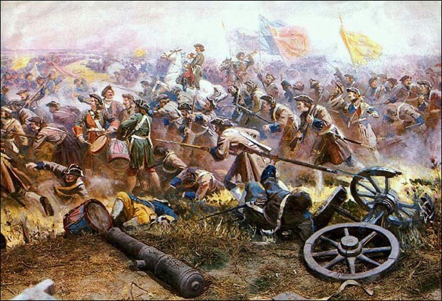 Создать мем: полтавская битва 1709 картина, осада полтавы 1709, полтавская битва 1709
