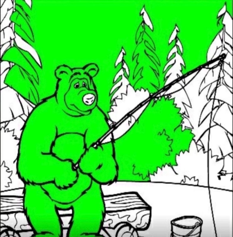 Create meme: masha and the bear coloring book, bear coloring book, masha and the bear pencil drawing