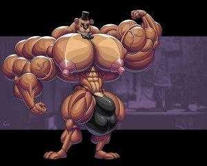 Создать мем: muscle growth тарзан, мшк фредди качок, накаченный фредди