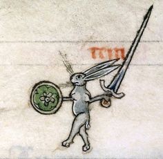 Create meme: medieval art, rabbit art, vincent of beauvais