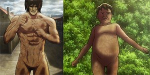 Создать мем: attack on titan, shingeki no kyojin, титан девиант