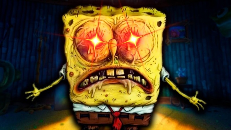 Create meme: Spongebob Horror, scary spongebob, spongebob killer