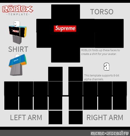 Create meme roblox template, roblox shirt black, the get clothing