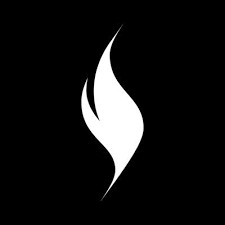 Create meme: flame logo, darkness, white fire