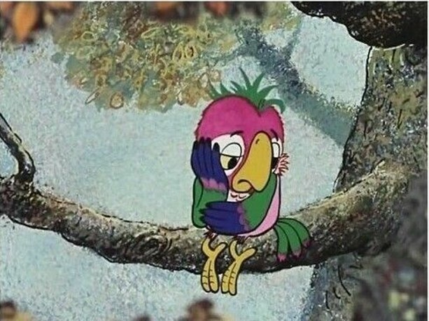 Создать мем: попугай кеша из мультика, возвращение блудного попугая 1984, блудный попугай кеша