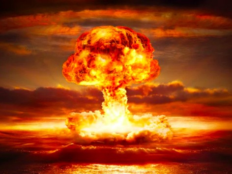 Create meme: the threat of nuclear war, the explosion of a nuclear bomb, atomic explosion 