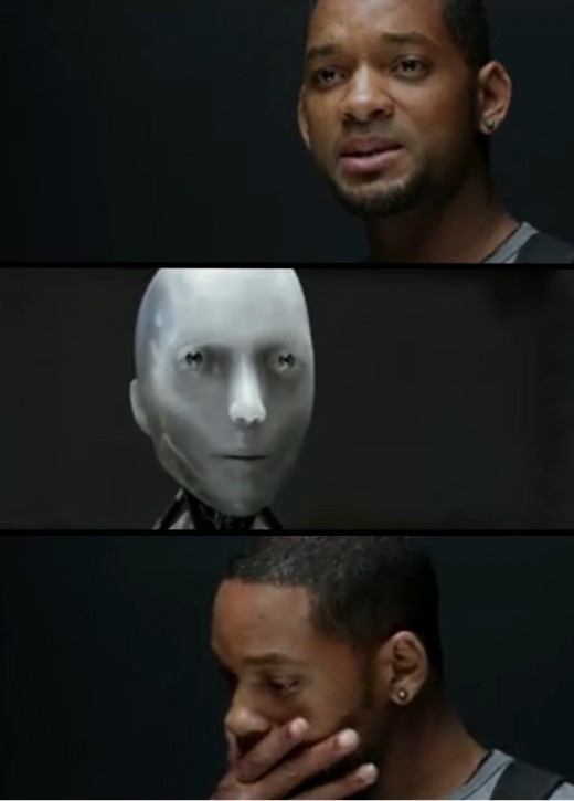 Create meme: will Smith and the robot meme, unless the robot can write a Symphony, will Smith I robot meme