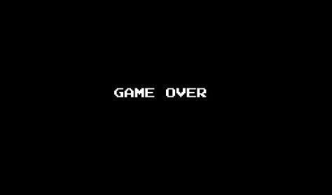 Create meme: game over, game over on a black background, game over