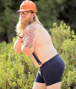 Create meme: bearded lumberjack, a bearded man, a man with a beard in shorts