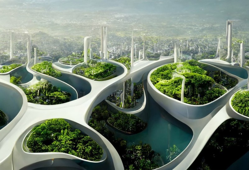Create meme: green architecture, the architecture of the future, the house of the future