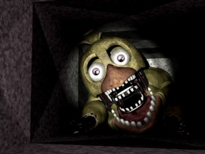 Create meme: Chica, scary, from withered chica