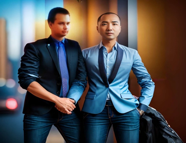 Create meme: business suit , Nurlan Saburov , Asian 