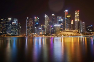 Create meme: Singapore panorama, Singapore by night photos, night city high resolution photo