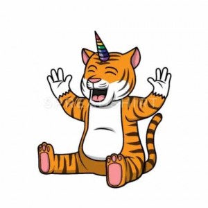 Создать мем: сердитый тигр стикеры, tiger cartoon, весёлый тигр картинки мультик