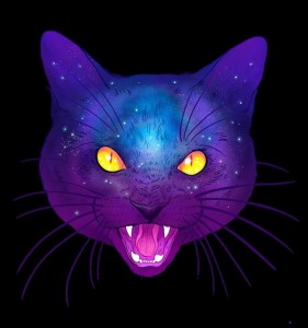 Создать мем: космические коты картина jen bartel, арт кошачий, космические коты