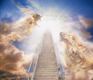 Создать мем: умерший человек, истинный путь, лестница уходящая в небо