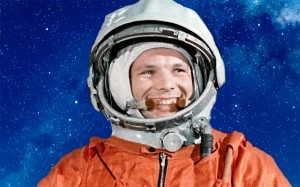 Create meme: Gagarin was the first spaceman, space Gagarin, Yuri Gagarin
